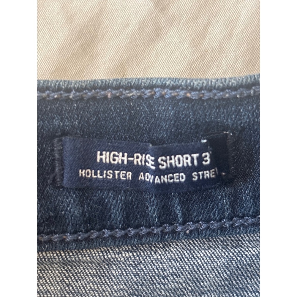 Hollister Denim Shorts Womens W24 Blue Excellent High-Rise Advanced Stretch - Picture 7 of 8